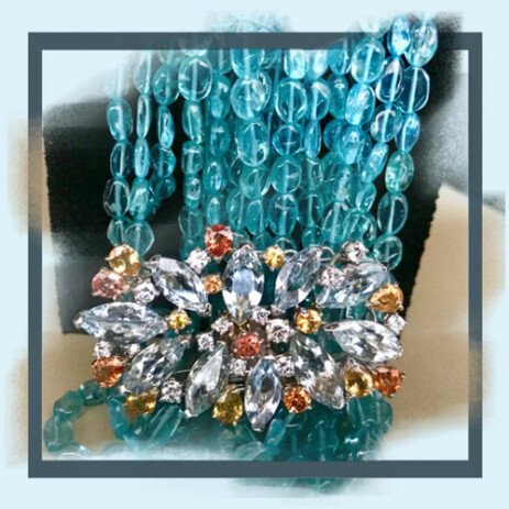chiusura collana chiusura collana acquamarine